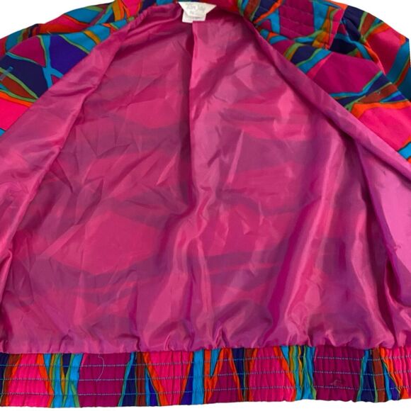 Tan Jay Blazer Womens 10 Vintage Jacket Work Office Casual Festival 90s Art - Picture 7 of 16